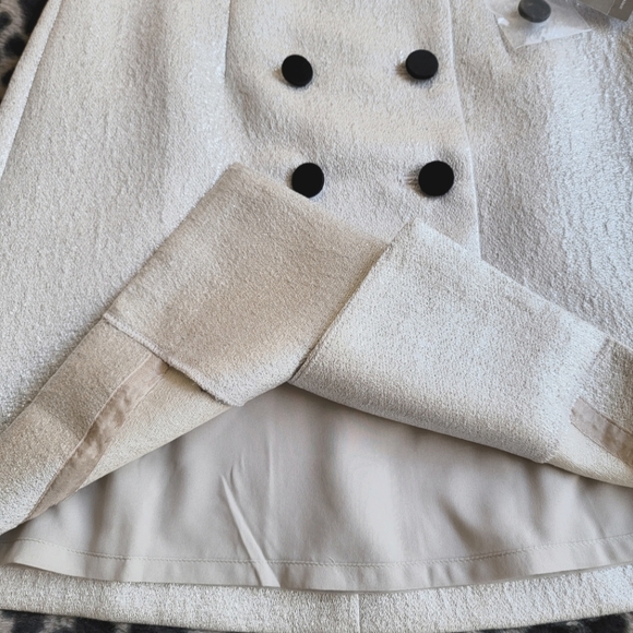 NWT J.Crew Collection mini skirt tuxedo inspired with silver tinsel - Picture 9 of 10